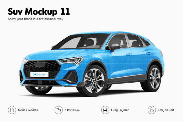 audi q3 suv mockup