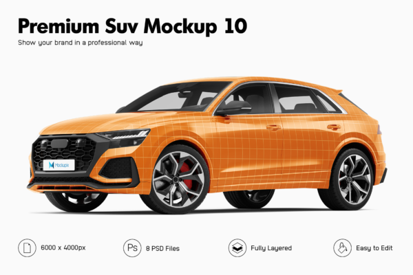 audi q8 suv mockup