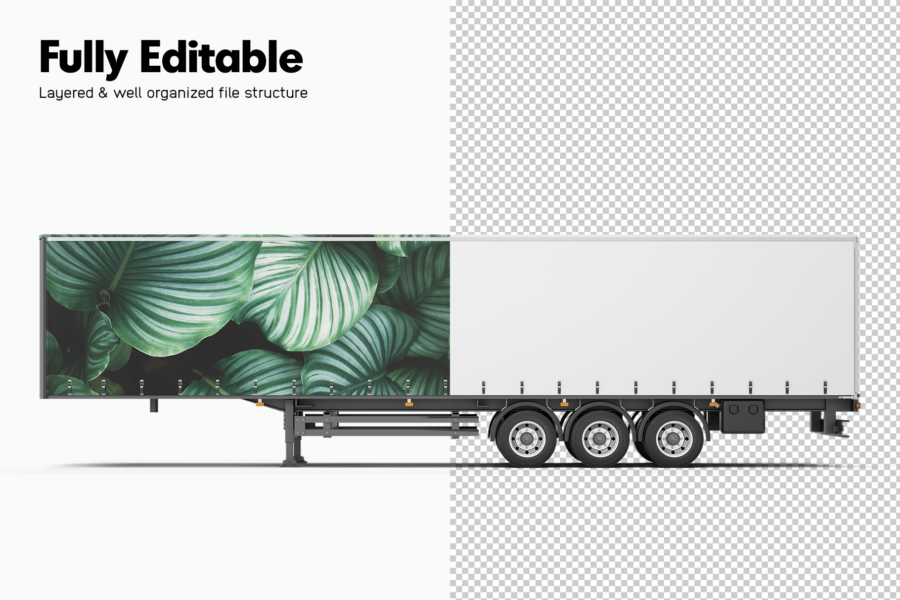 generic semi trailer mockup