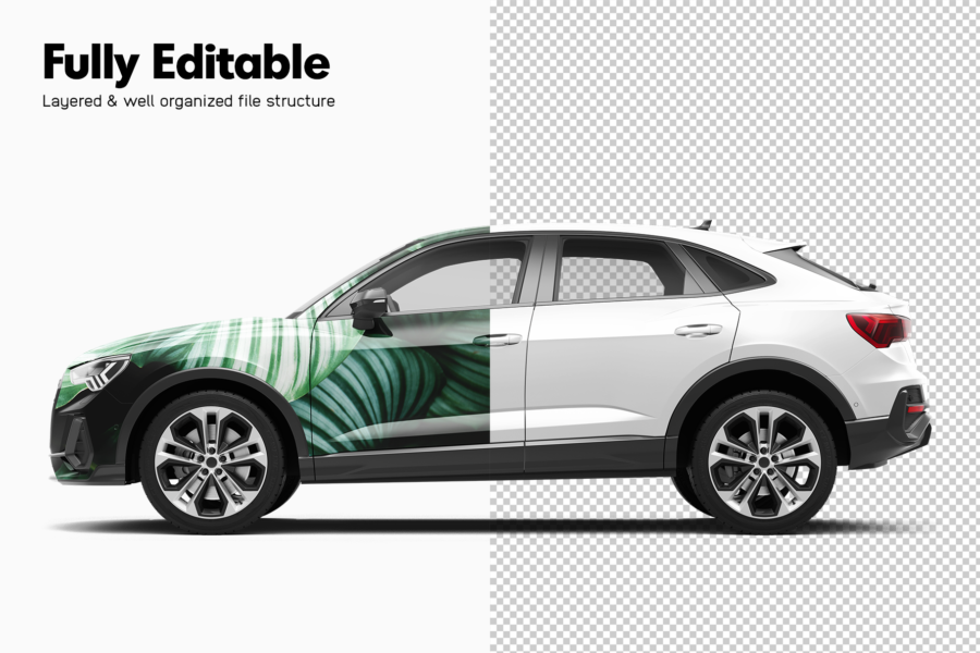 audi q3 suv mockup