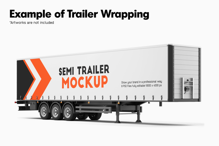 generic semi trailer mockup