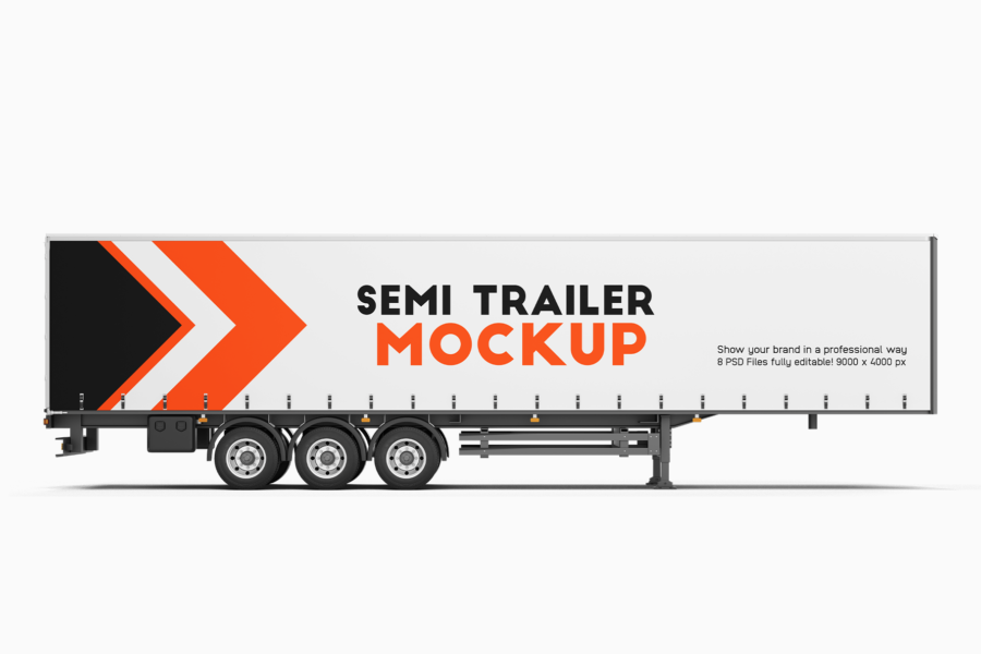 generic semi trailer mockup