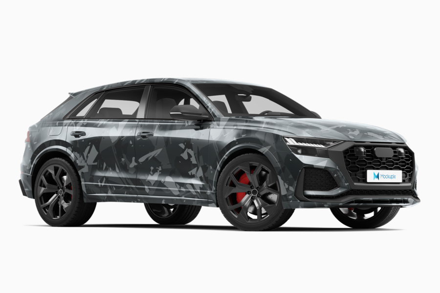 audi q8 suv mockup