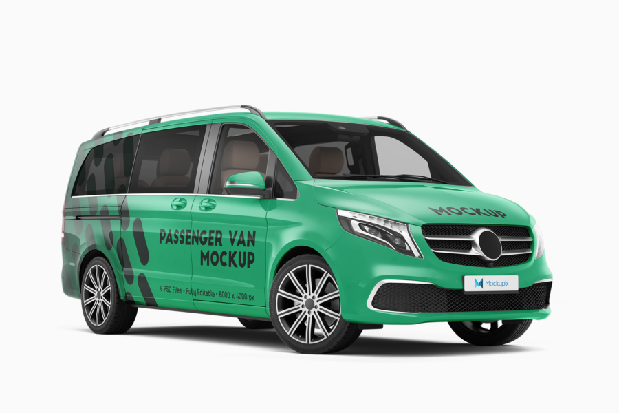 mercedes v class bus mockup