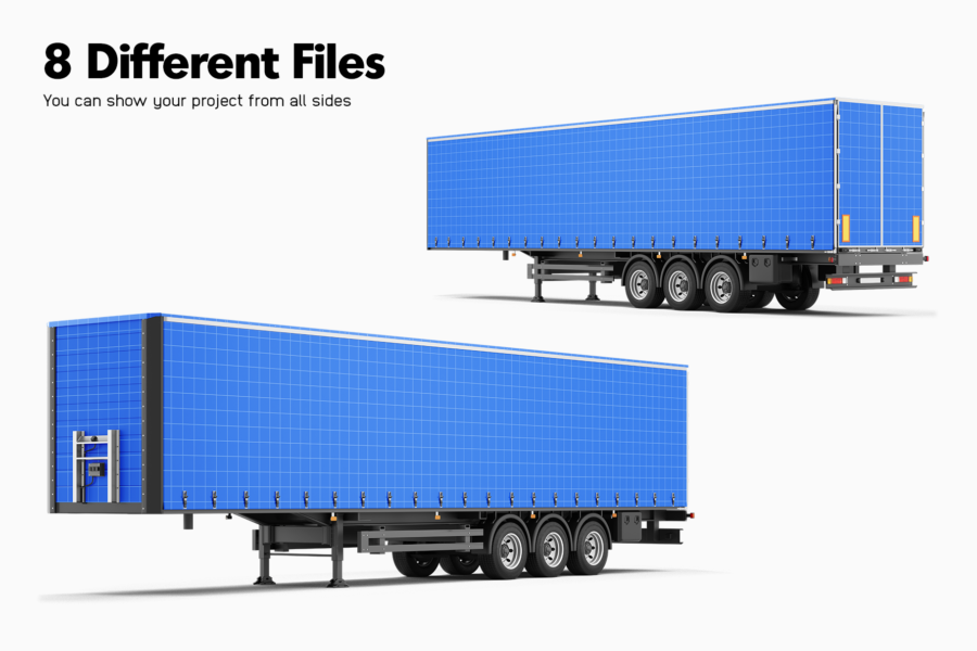 generic semi trailer mockup