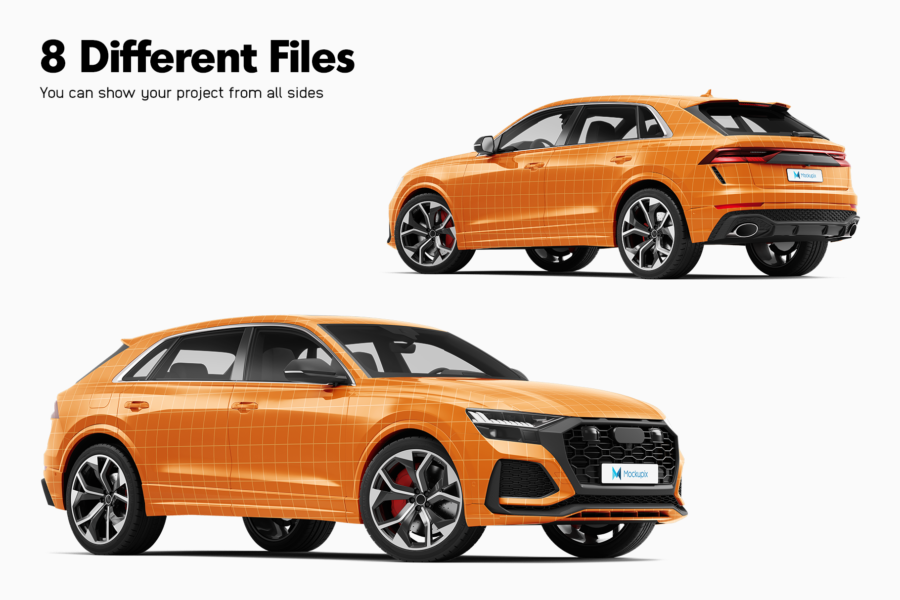 audi q8 suv mockup