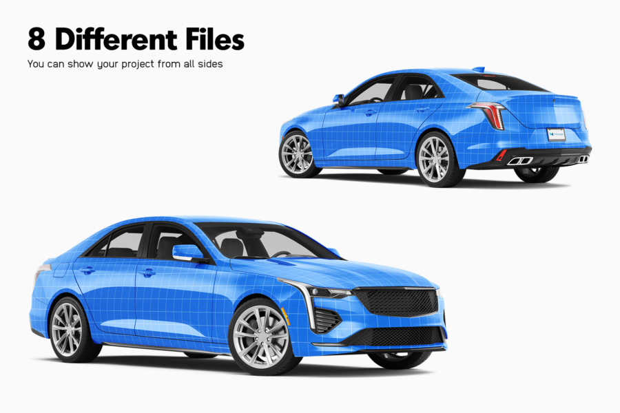 cadillac ct4v photoshop mockup