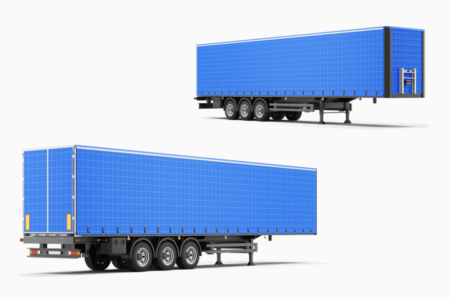 generic semi trailer mockup