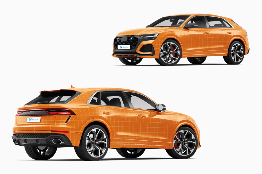 audi q8 suv mockup