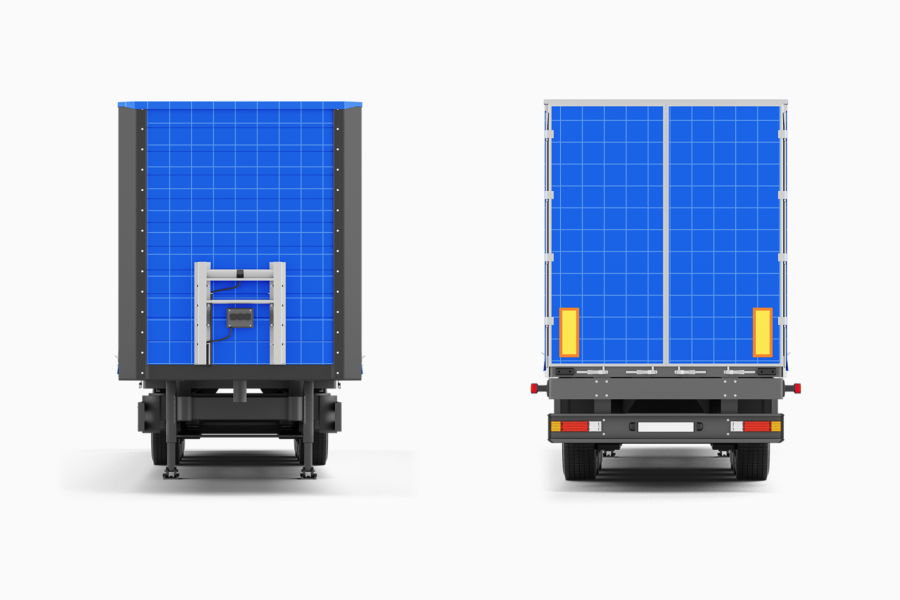 generic semi trailer mockup