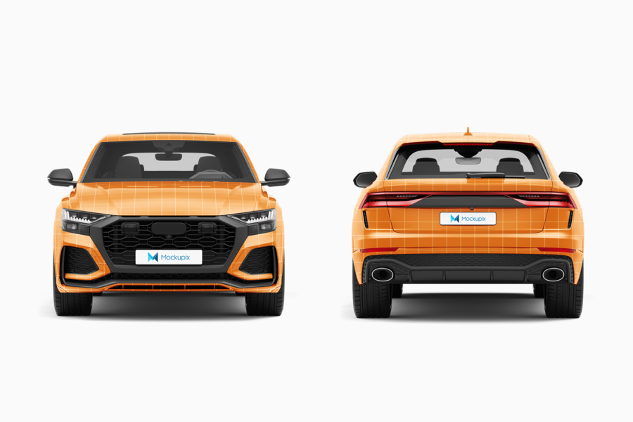 audi q8 suv mockup