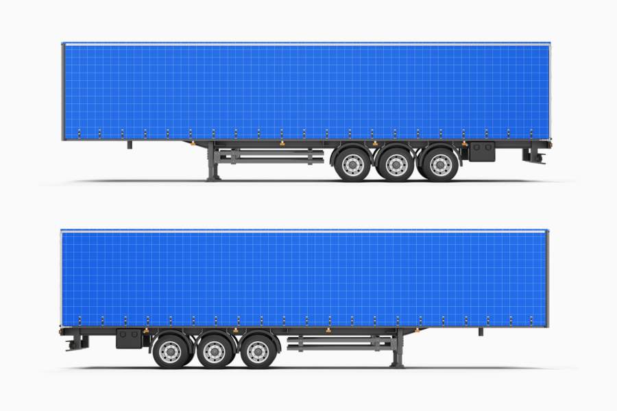 generic semi trailer mockup