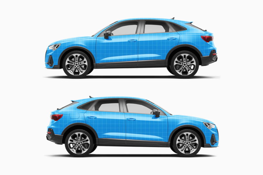 audi q3 suv mockup