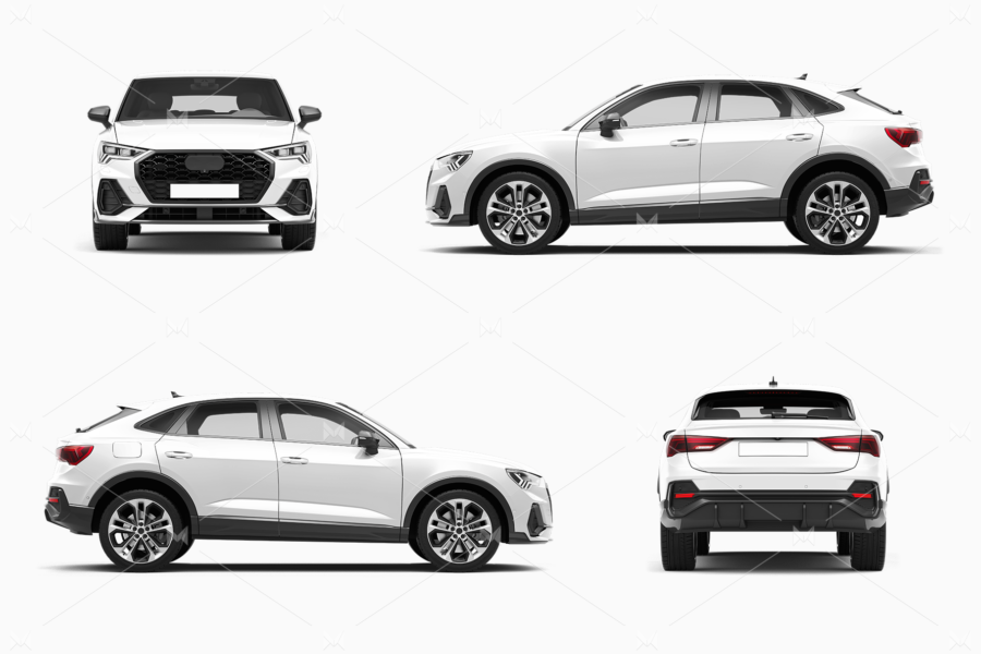 audi q3 suv mockup