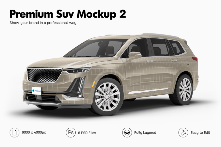 cadillac xt6 suv mockup