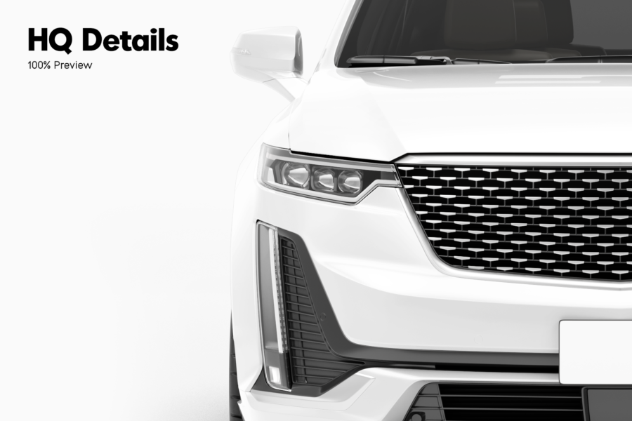 cadillac xt6 suv mockup