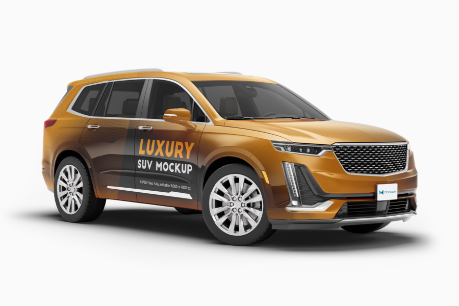 cadillac xt6 suv mockup