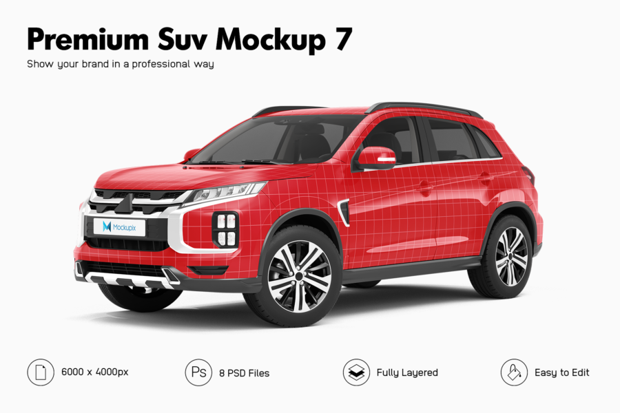 mitsubishi asx suv mockup