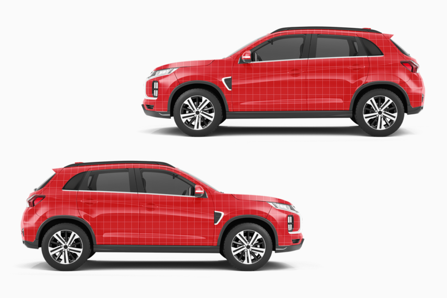 mitsubishi asx suv mockup