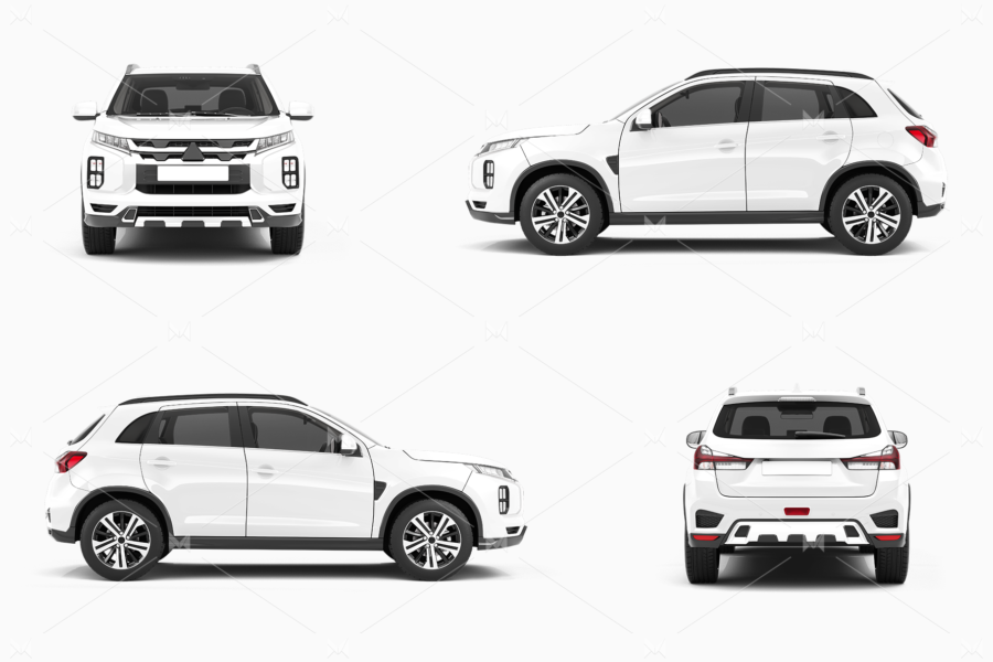 mitsubishi asx suv mockup