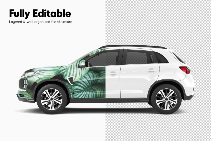 mitsubishi asx suv mockup