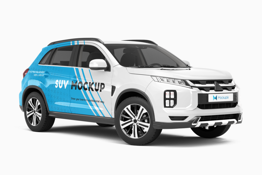 mitsubishi asx suv mockup