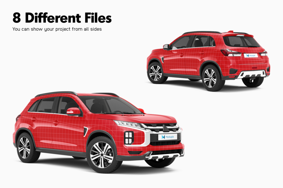 mitsubishi asx suv mockup