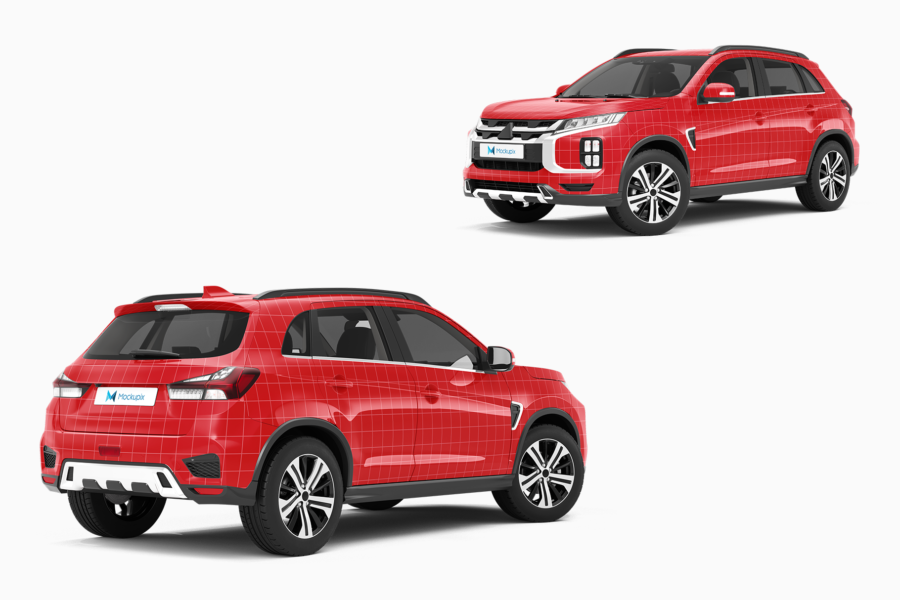 mitsubishi asx suv mockup