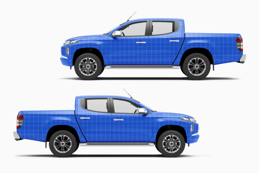 mitsubishi l200 pickup mockup