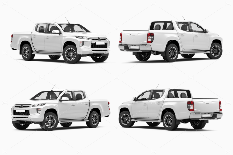 mitsubishi l200 pickup mockup