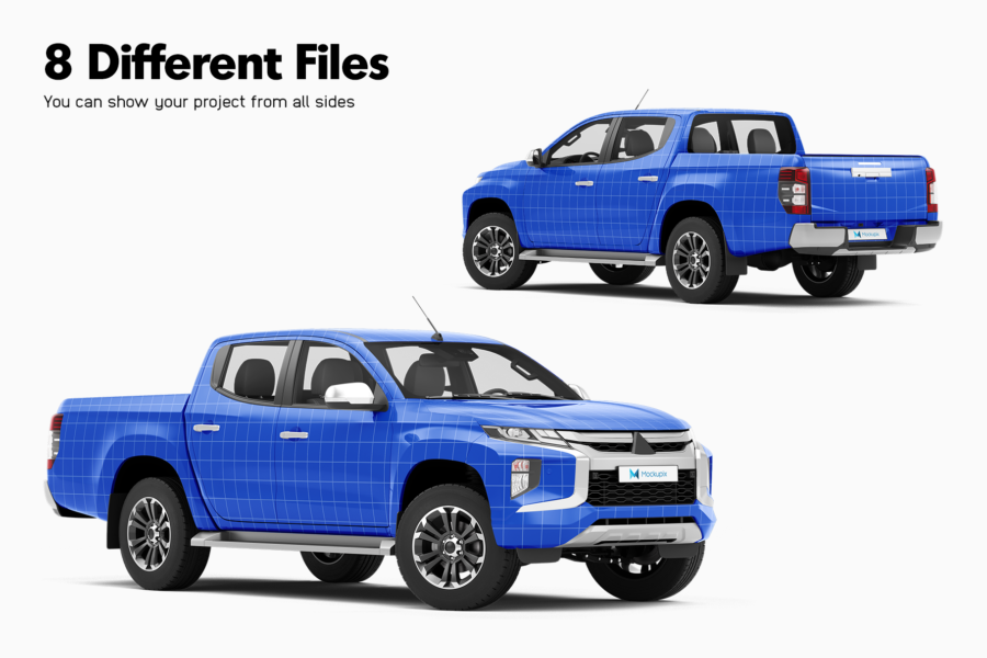 mitsubishi l200 pickup mockup