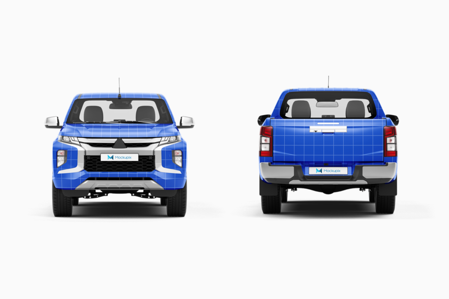 mitsubishi l200 pickup mockup