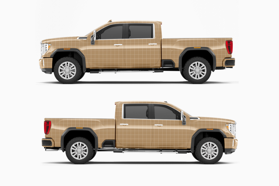 sierra denali pickup truck mockup