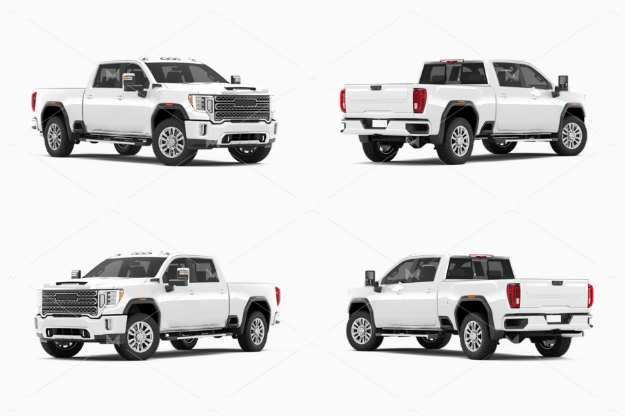 sierra denali pickup truck mockup