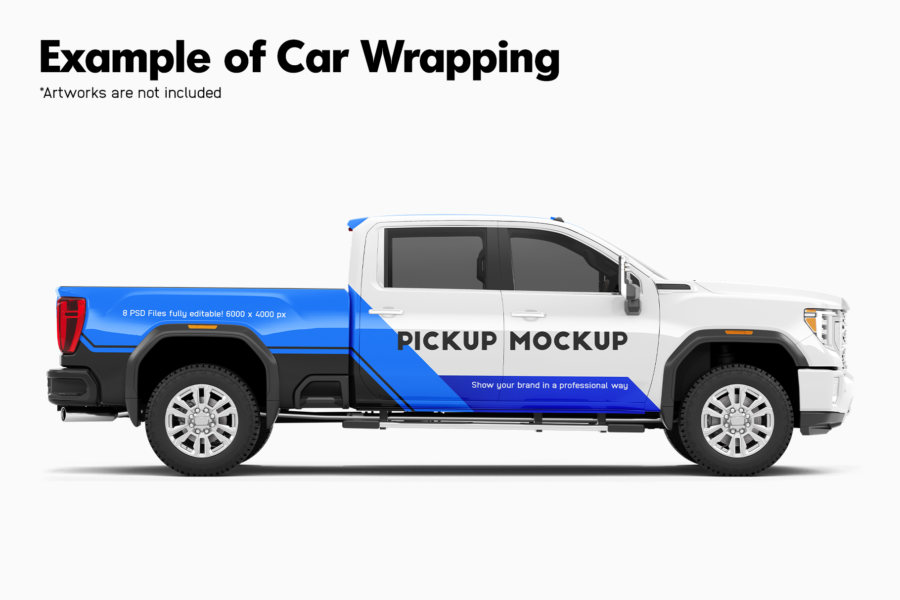 sierra denali pickup truck mockup