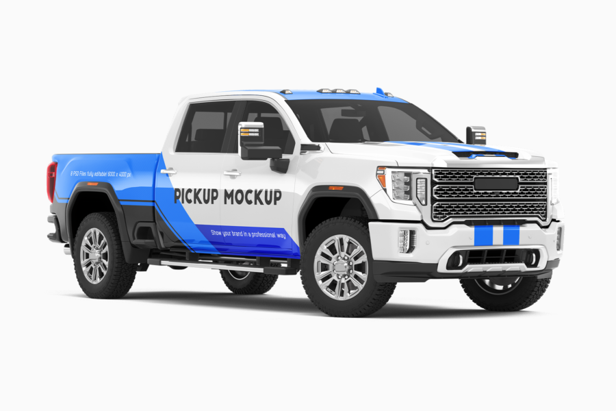 sierra denali pickup truck mockup