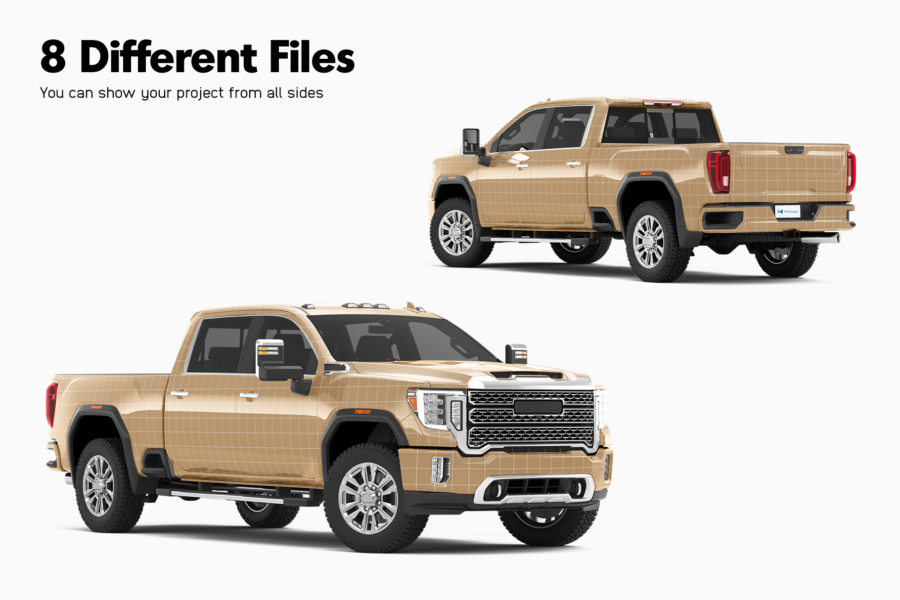 sierra denali pickup truck mockup