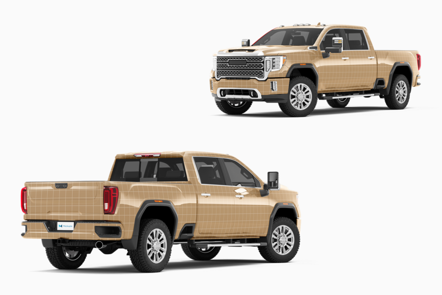 sierra denali pickup truck mockup