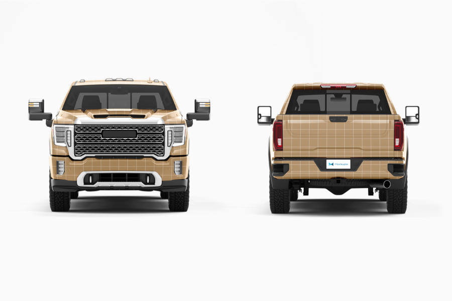 sierra denali pickup truck mockup