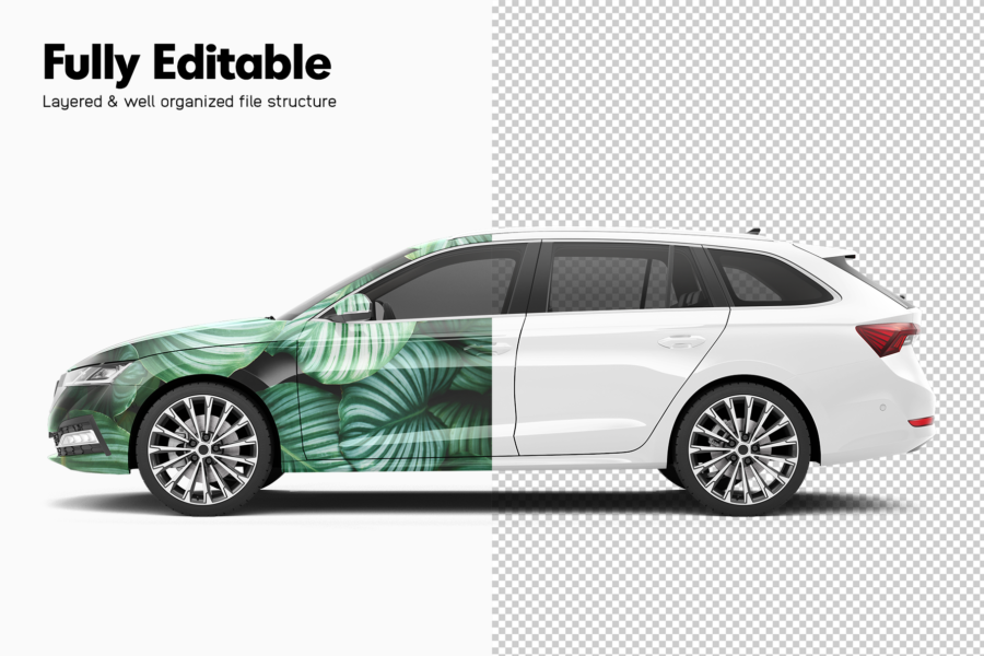 skoda octavia adobe photoshop mockup