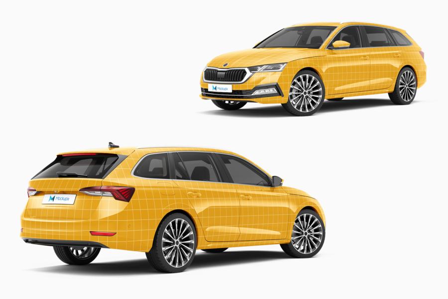 skoda octavia adobe photoshop mockup