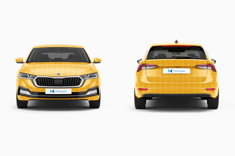 skoda octavia adobe photoshop mockup