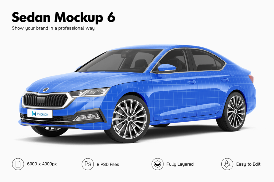 skoda octavia sedan mockup