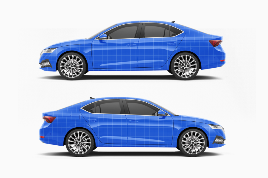 skoda octavia sedan mockup