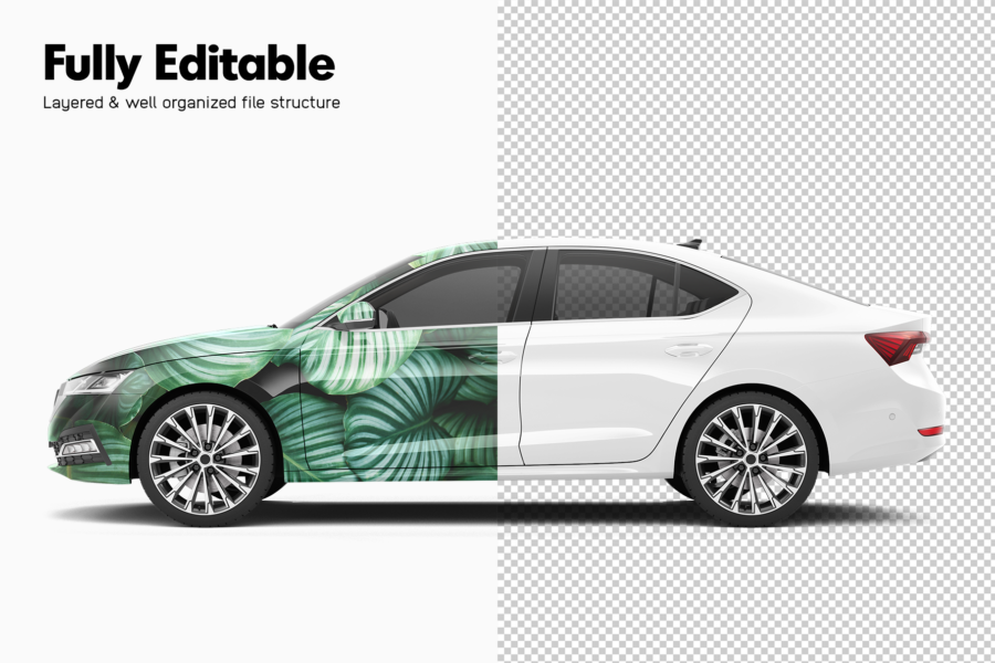 skoda octavia sedan mockup