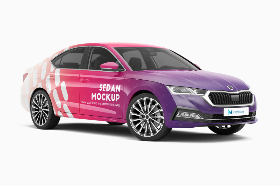 skoda octavia sedan mockup