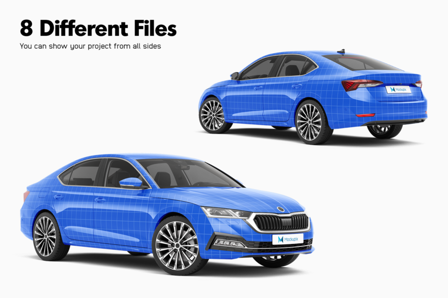 skoda octavia sedan mockup