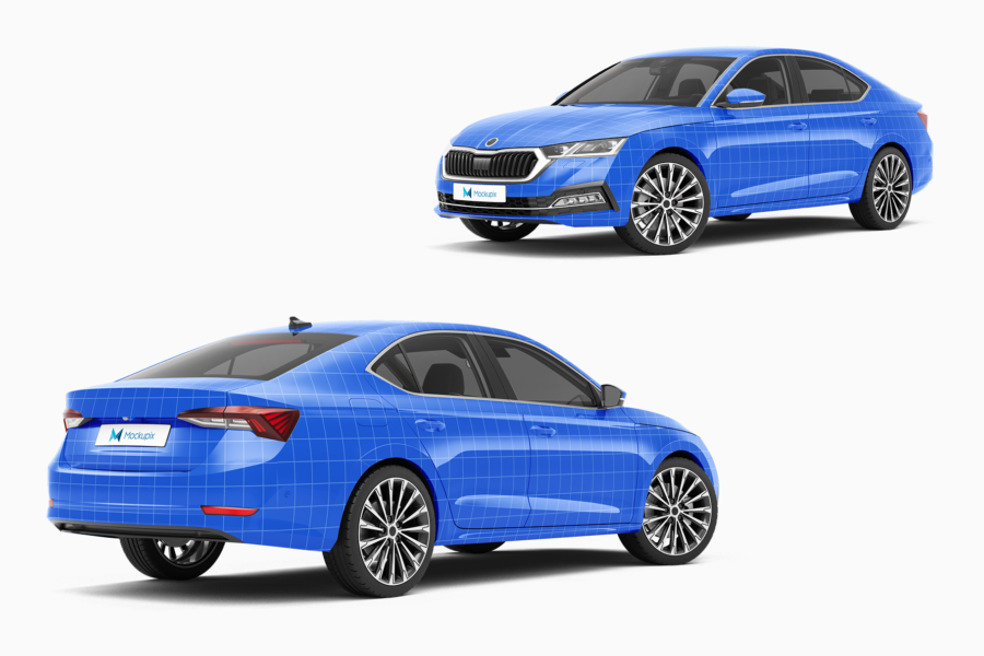 skoda octavia sedan mockup