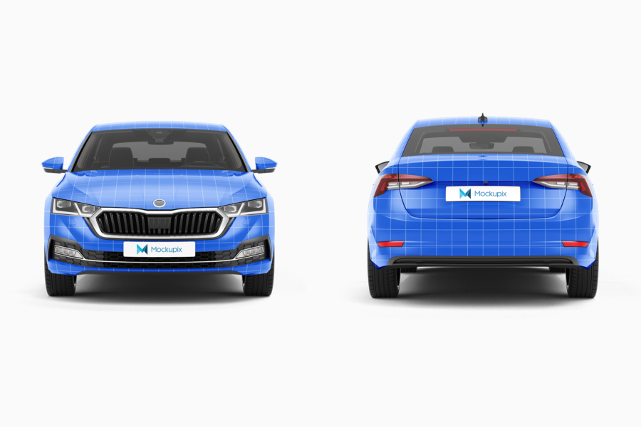 skoda octavia sedan mockup