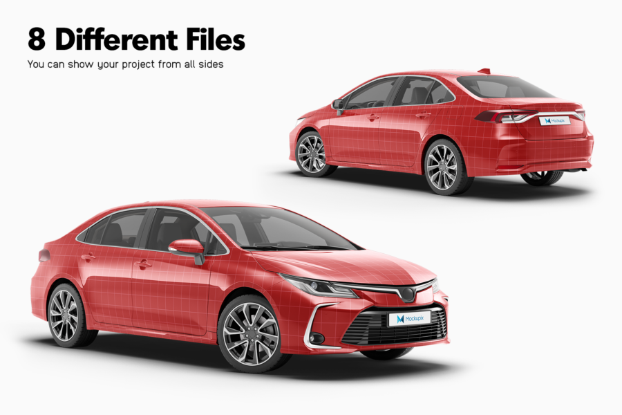 toyota corolla mockup